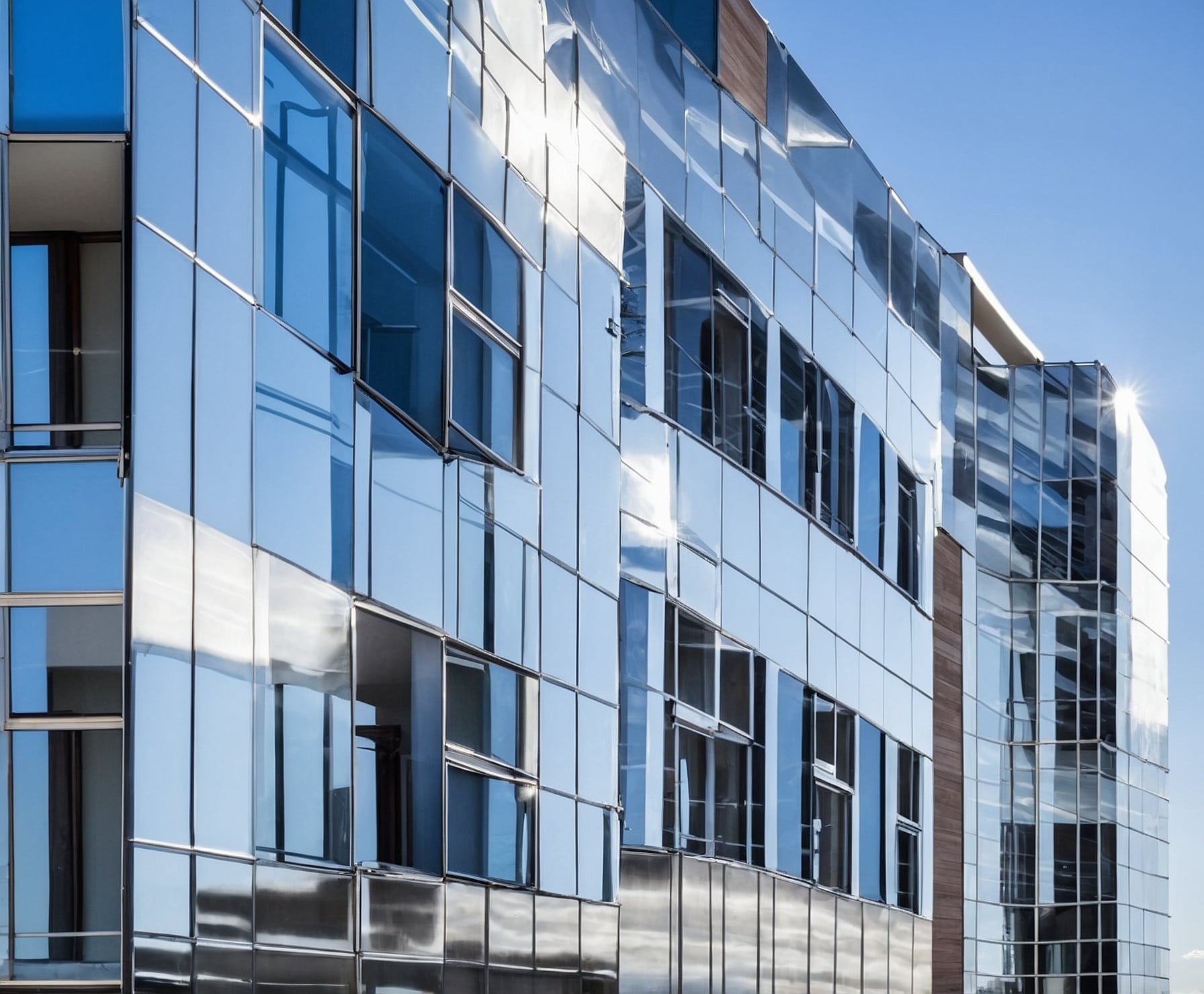 Ventanas de aluminio en edificio residencial